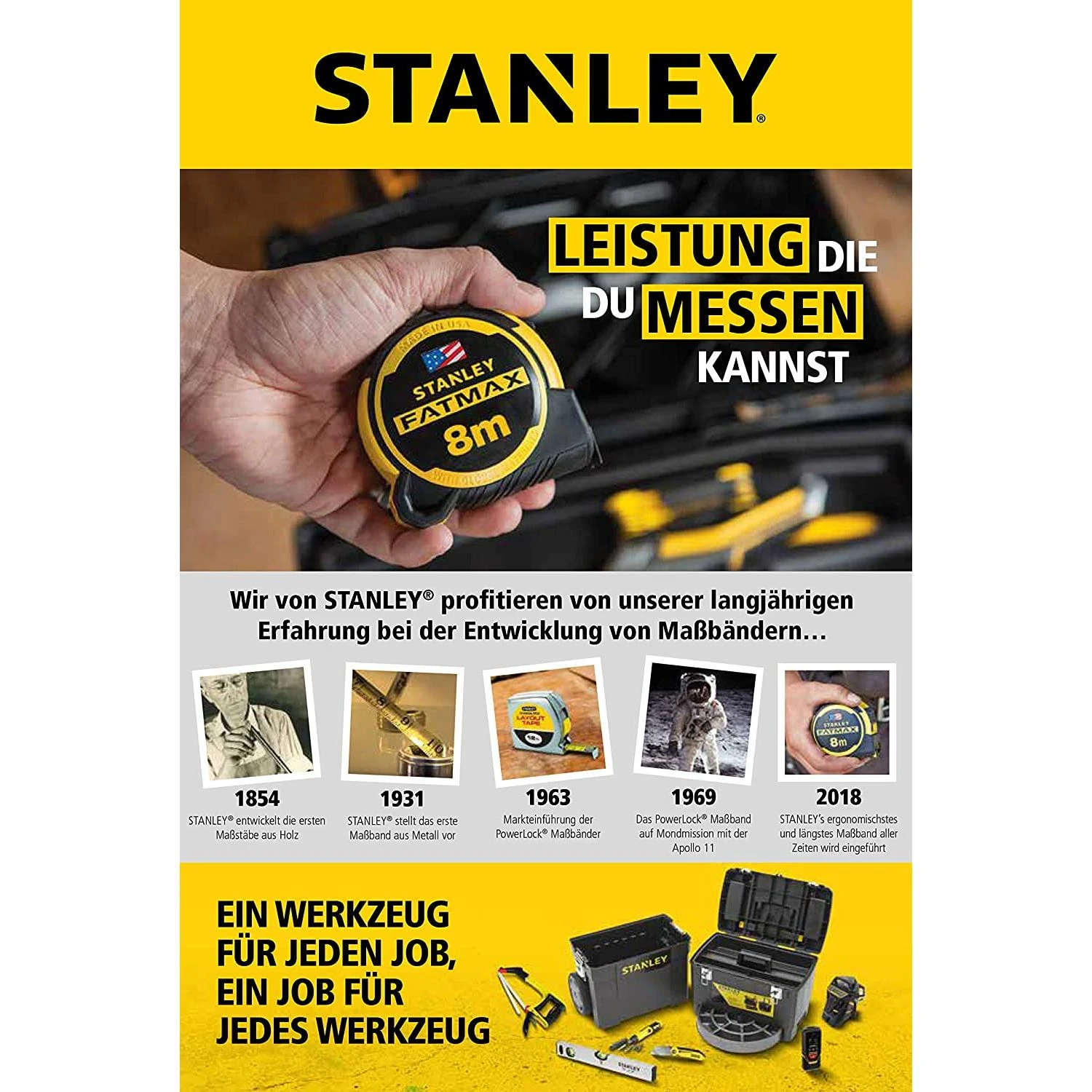 Stanley POWERLOCK 8M 25MM BLADE METRIC 2 Stanley POWERLOCK 8M 25MM BLADE METRIC - Image 2