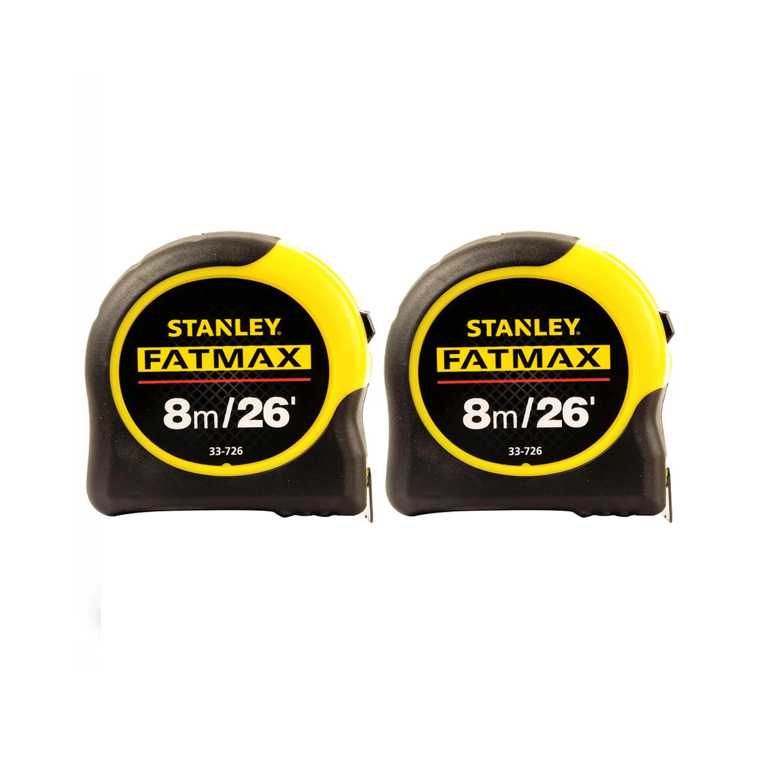 Stanley 0-33-726 FatMax Metric/Imperial Tape Measure With Blade Armor 8m Pack Of 2 1 Stanley 0-33-726 FatMax Metric/Imperial Tape Measure With Blade Armor 8m Pack Of 2