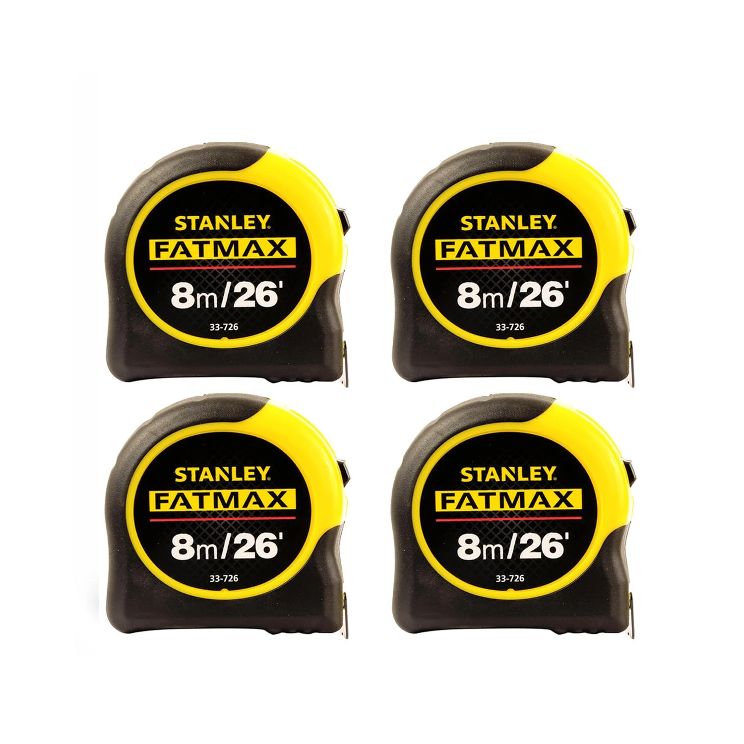 Stanley 0-33-726 FatMax Metric/Imperial Tape Measure With Blade Armor 8m Pack Of 4 1 Stanley 0-33-726 FatMax Metric/Imperial Tape Measure With Blade Armor 8m Pack Of 4