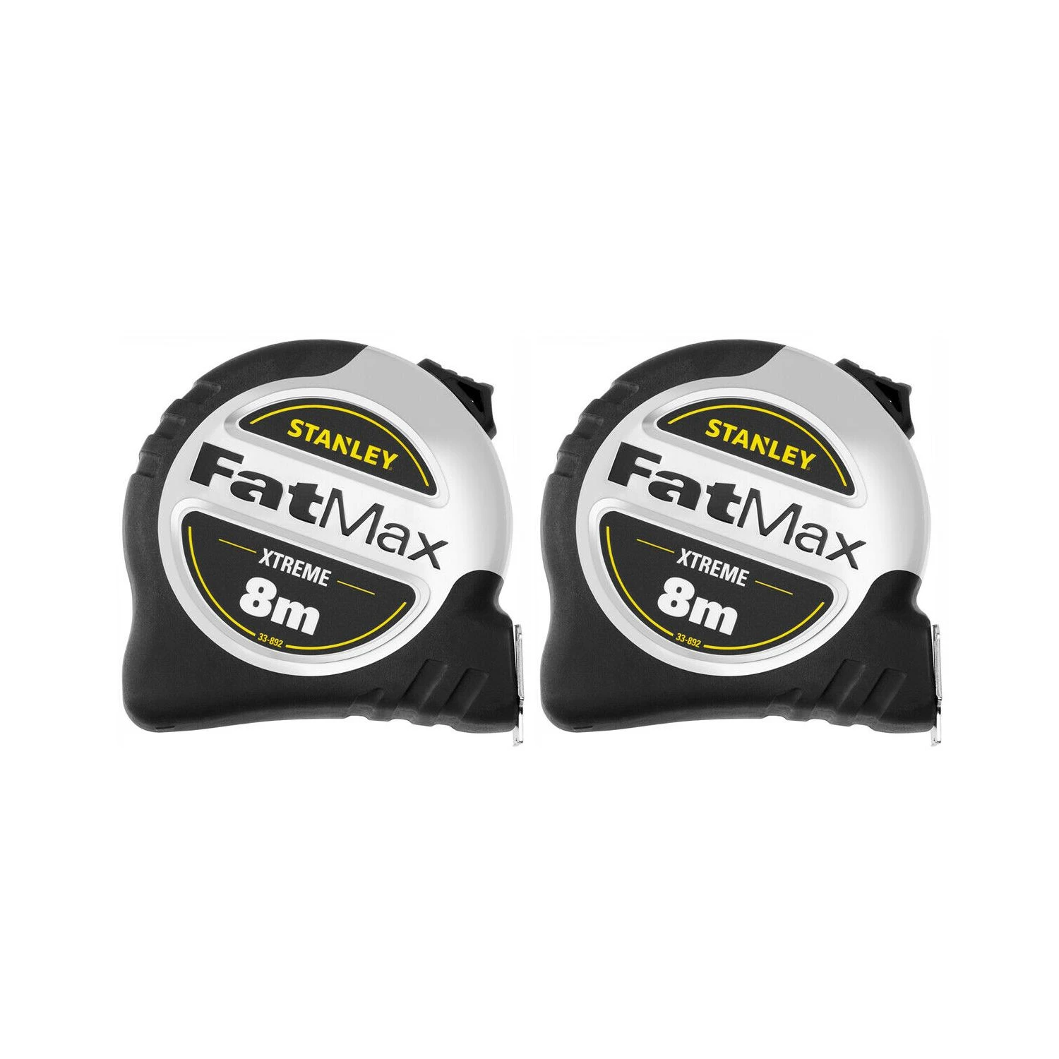 Stanley STA033892 FatMax Xtreme Tape Measure 8m Metric Pack Of 2 1 Stanley STA033892 FatMax Xtreme Tape Measure 8m Metric Pack Of 2