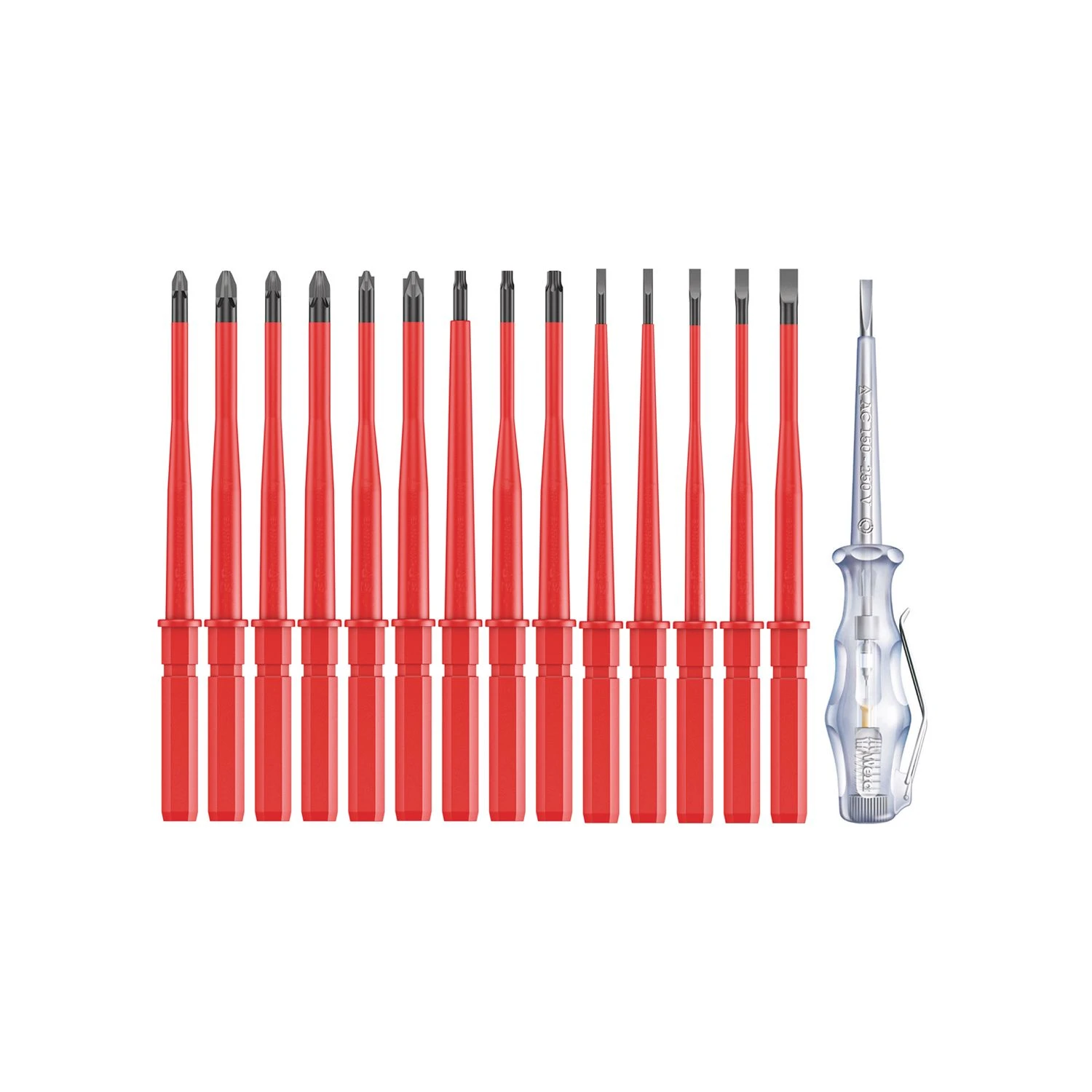 Wera 05003484001 Kraftform VDE Kompakt Extra Slim 16 Piece Interchangeable Screwdriver Set 2 Wera 05003484001 Kraftform VDE Kompakt Extra Slim 16 Piece Interchangeable Screwdriver Set - Image 2