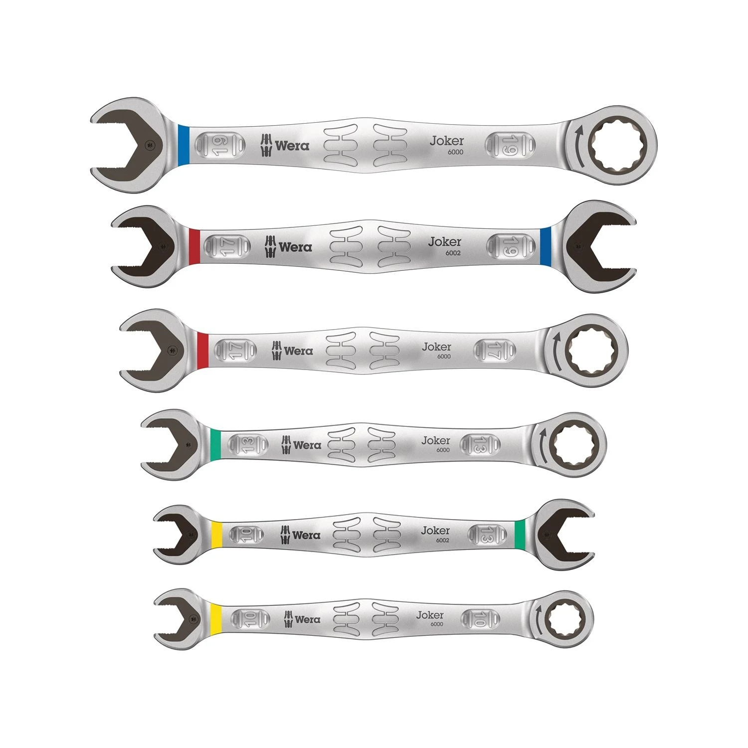 Wera 05020022001 020022 6 Pieces Joker Ratcheting Combination/Double Openended Wrenches 2 Wera 05020022001 020022 6 Pieces Joker Ratcheting Combination/Double Openended Wrenches - Image 2
