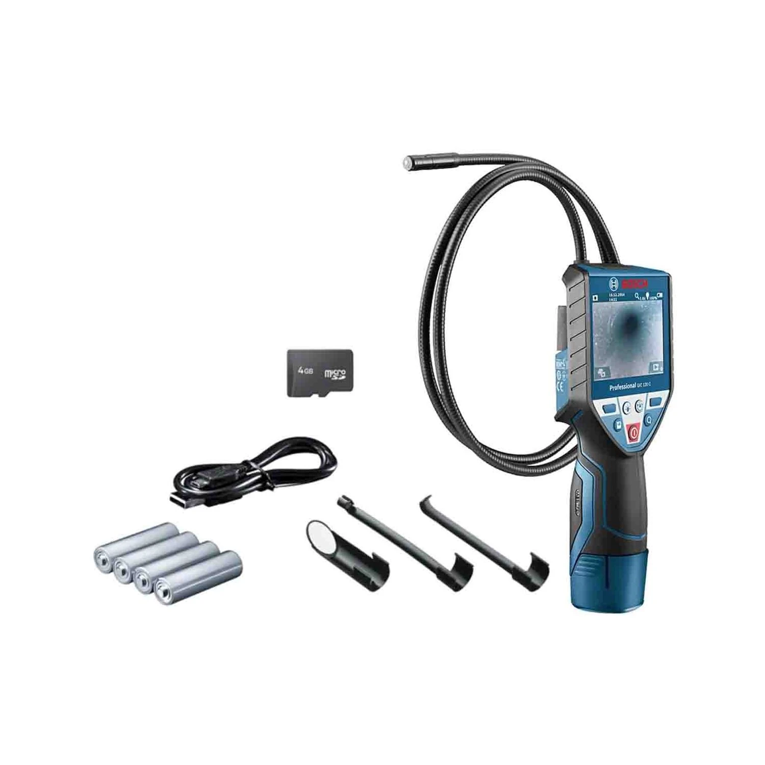 Bosch GIC 120C 10.8V / 12V Professional Cordless Inspection Camera With 4 X 1.5Ah Batteries, Adaptor & Case 1 Bosch GIC 120C 10.8V / 12V Professional Cordless Inspection Camera With 4 X 1.5Ah Batteries, Adaptor & Case