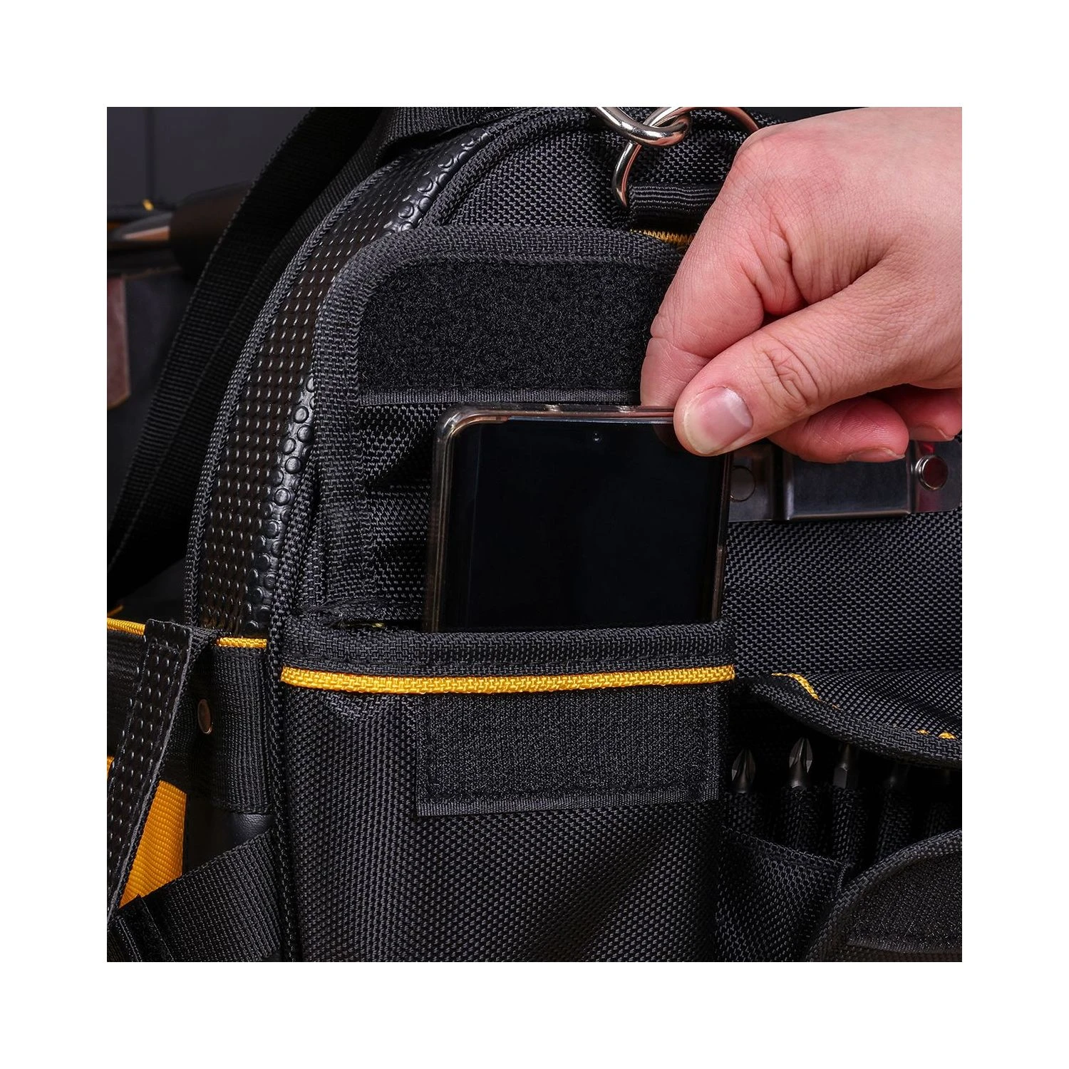 TOUGH MASTER® Open Tote Tool Bag Steel Handle 8 Pockets Hard Base With Shoulder Strap - 18 Inches (TM-TB18) 9 TOUGH MASTER® Open Tote Tool Bag Steel Handle 8 Pockets Hard Base With Shoulder Strap - 18 Inches (TM-TB18) - Image 9