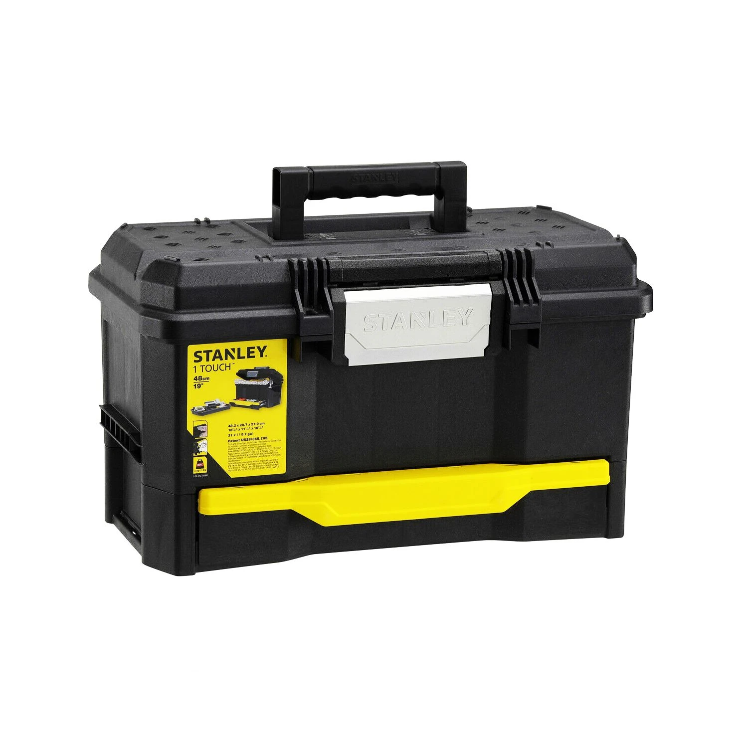 Stanley STA170316 19 Inch One Touch Toolbox With Drawer - 1-70-316 2 Stanley STA170316 19 Inch One Touch Toolbox With Drawer - 1-70-316 - Image 2