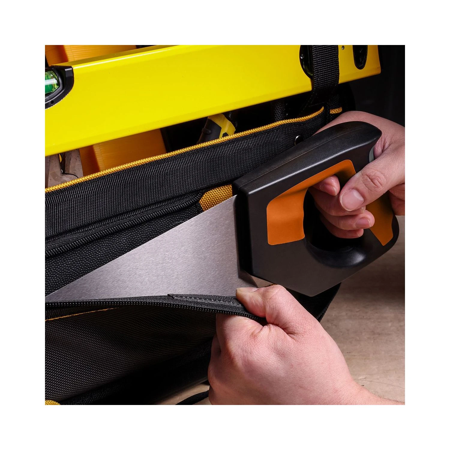 TOUGH MASTER® Open Tote Tool Bag Steel Handle 8 Pockets Hard Base With Shoulder Strap - 18 Inches (TM-TB18) 8 TOUGH MASTER® Open Tote Tool Bag Steel Handle 8 Pockets Hard Base With Shoulder Strap - 18 Inches (TM-TB18) - Image 8