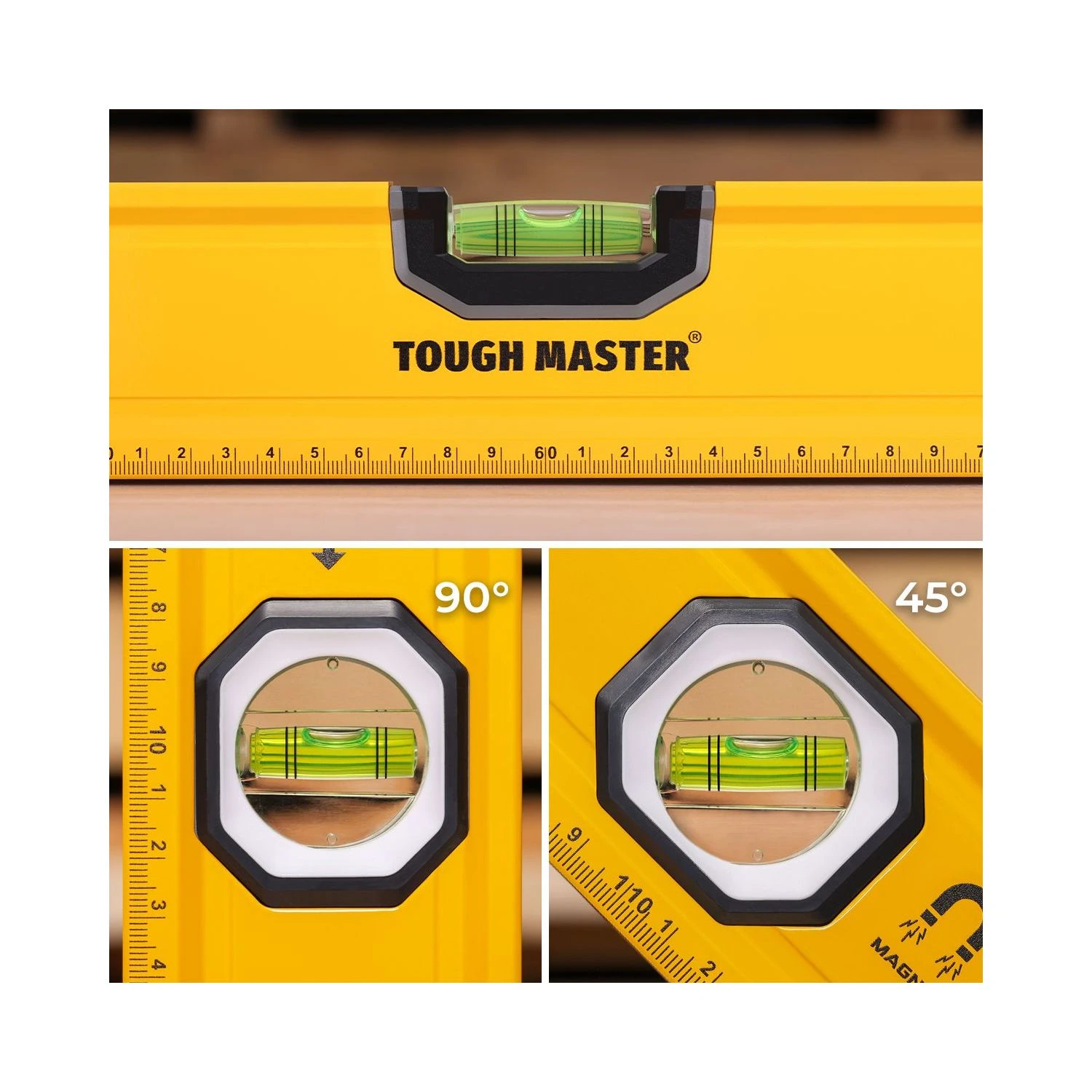 TOUGH MASTER® 1200mm / 120cm / 48inch I-Beam Level Spirit Level Magnetic 3 Vials (TM-SL120V) 3 TOUGH MASTER® 1200mm / 120cm / 48inch I-Beam Level Spirit Level Magnetic 3 Vials (TM-SL120V) - Image 3