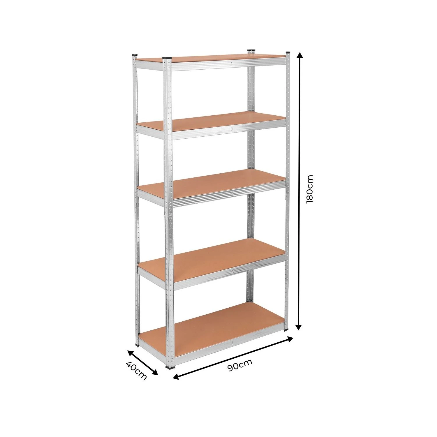TOUGH MASTER® Garage Storage Shelves Heavy Duty Steel Shelving Unit 90 X 40 X 180cm - 5 Tier (TM-GMS8940) 2 TOUGH MASTER® Garage Storage Shelves Heavy Duty Steel Shelving Unit 90 X 40 X 180cm - 5 Tier (TM-GMS8940) - Image 2