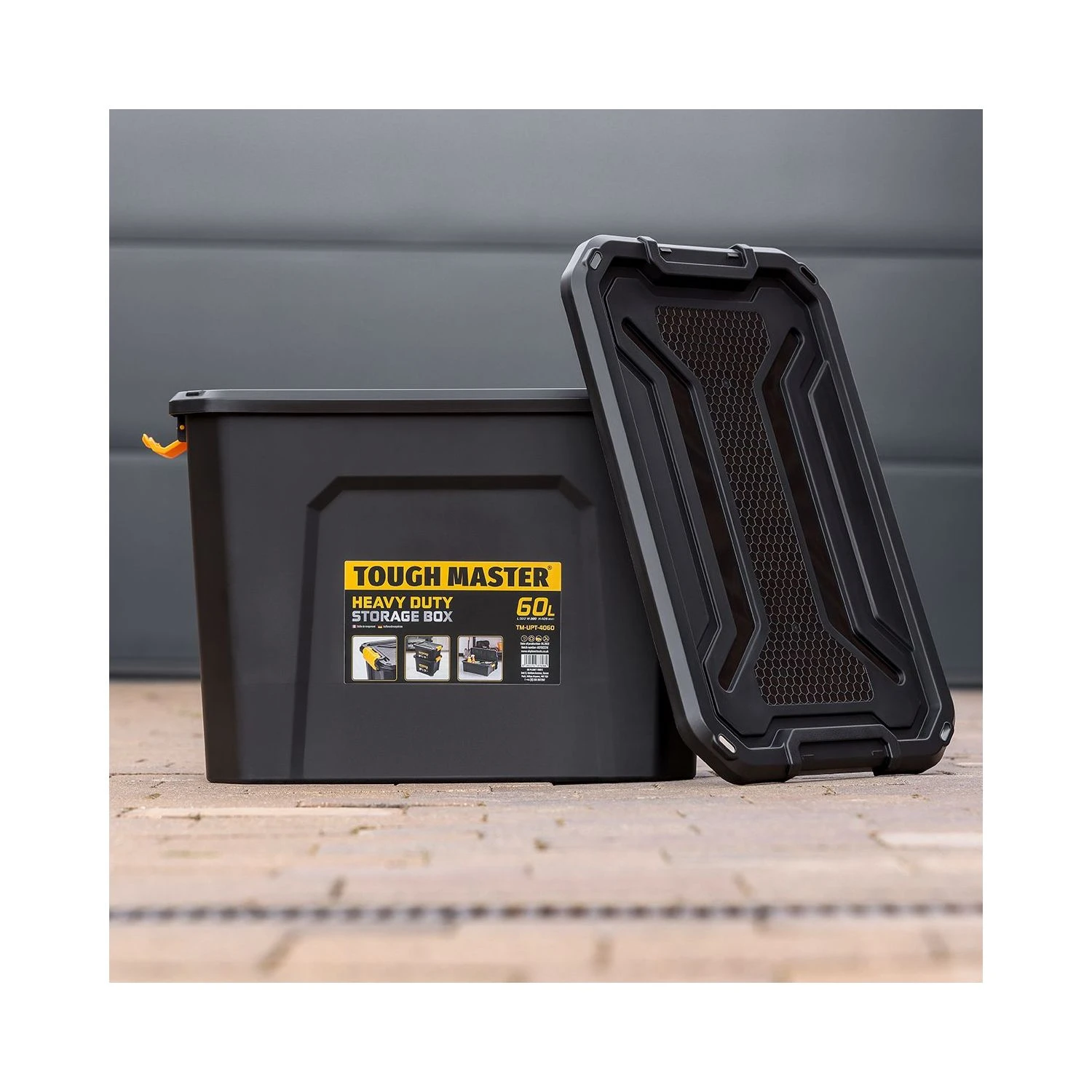 TOUGH MASTER® Storage Box Heavy Duty Stackable Plastic Box Chest Organiser For Tools, Toys, Camping Gear - 60 Litres (TM-UPT-4060) 3 TOUGH MASTER® Storage Box Heavy Duty Stackable Plastic Box Chest Organiser For Tools, Toys, Camping Gear - 60 Litres (TM-UPT-4060) - Image 3