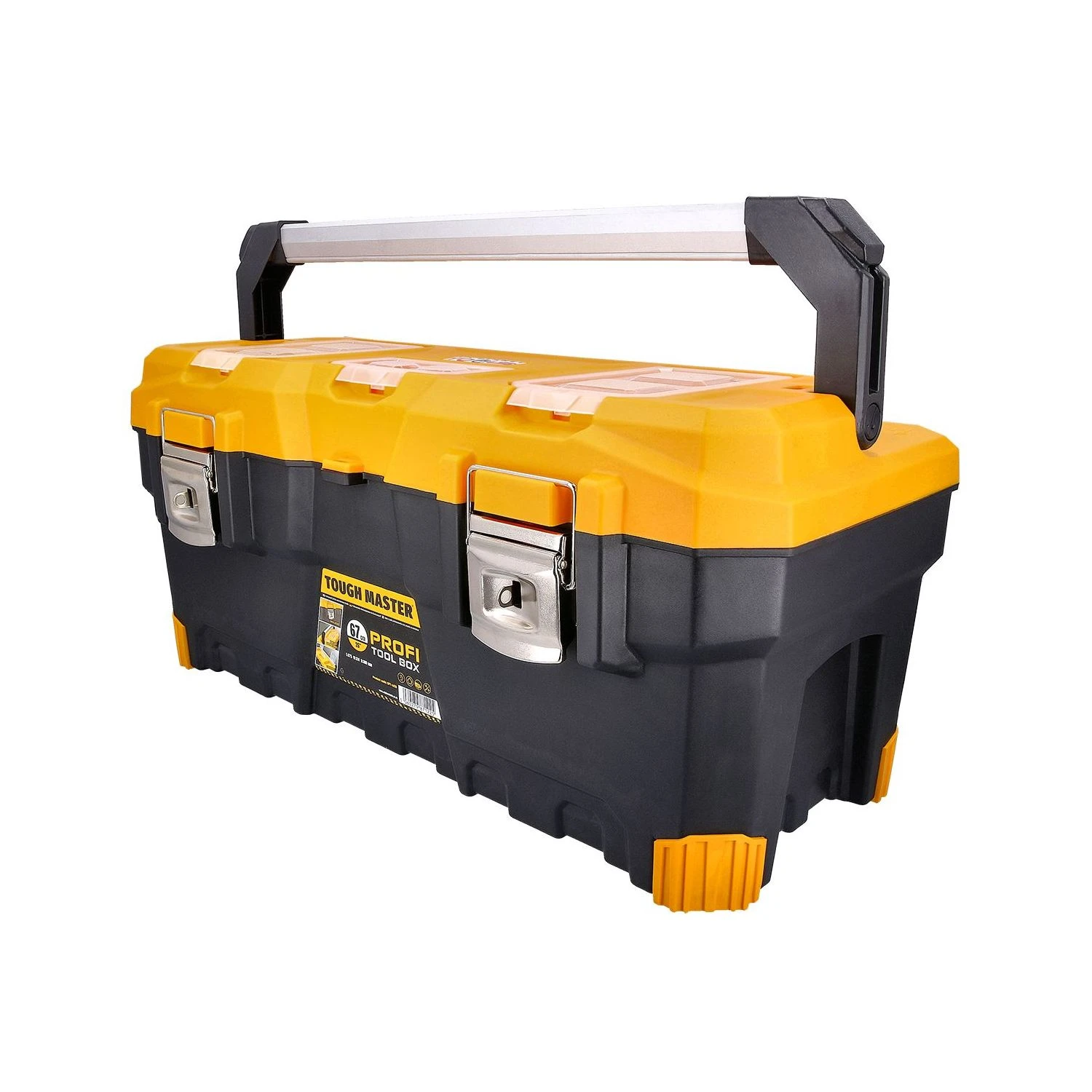 TOUGH MASTER® Tool Box Toolbox 26" Plastic Lockable With Tool Tote Tray 2 TOUGH MASTER® Tool Box Toolbox 26" Plastic Lockable With Tool Tote Tray - Image 2