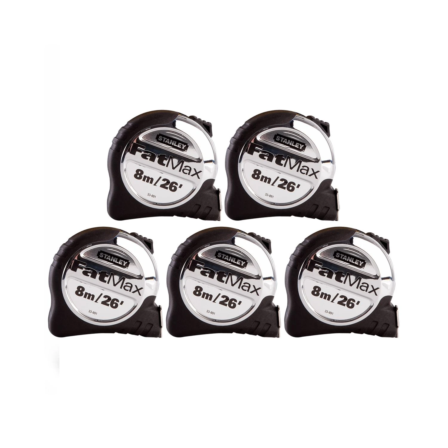 Stanley STA533891 FatMax Xtreme Tape Measure 8m/26ft Pack Of 5 1 Stanley STA533891 FatMax Xtreme Tape Measure 8m/26ft Pack Of 5