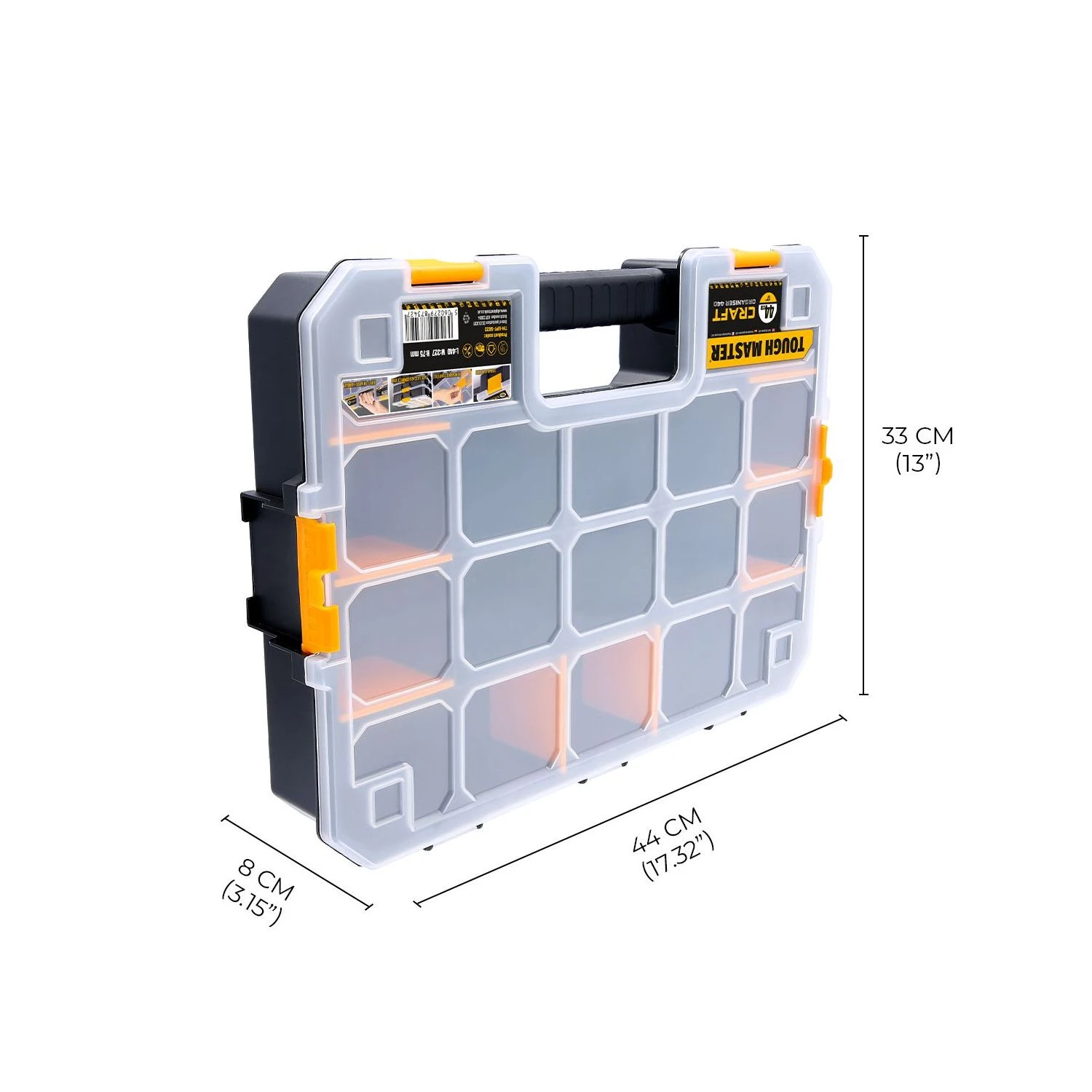 TOUGH MASTER® 17” Organizer Light Stackable / Small Parts Carry Case 2 TOUGH MASTER® 17” Organizer Light Stackable / Small Parts Carry Case - Image 2