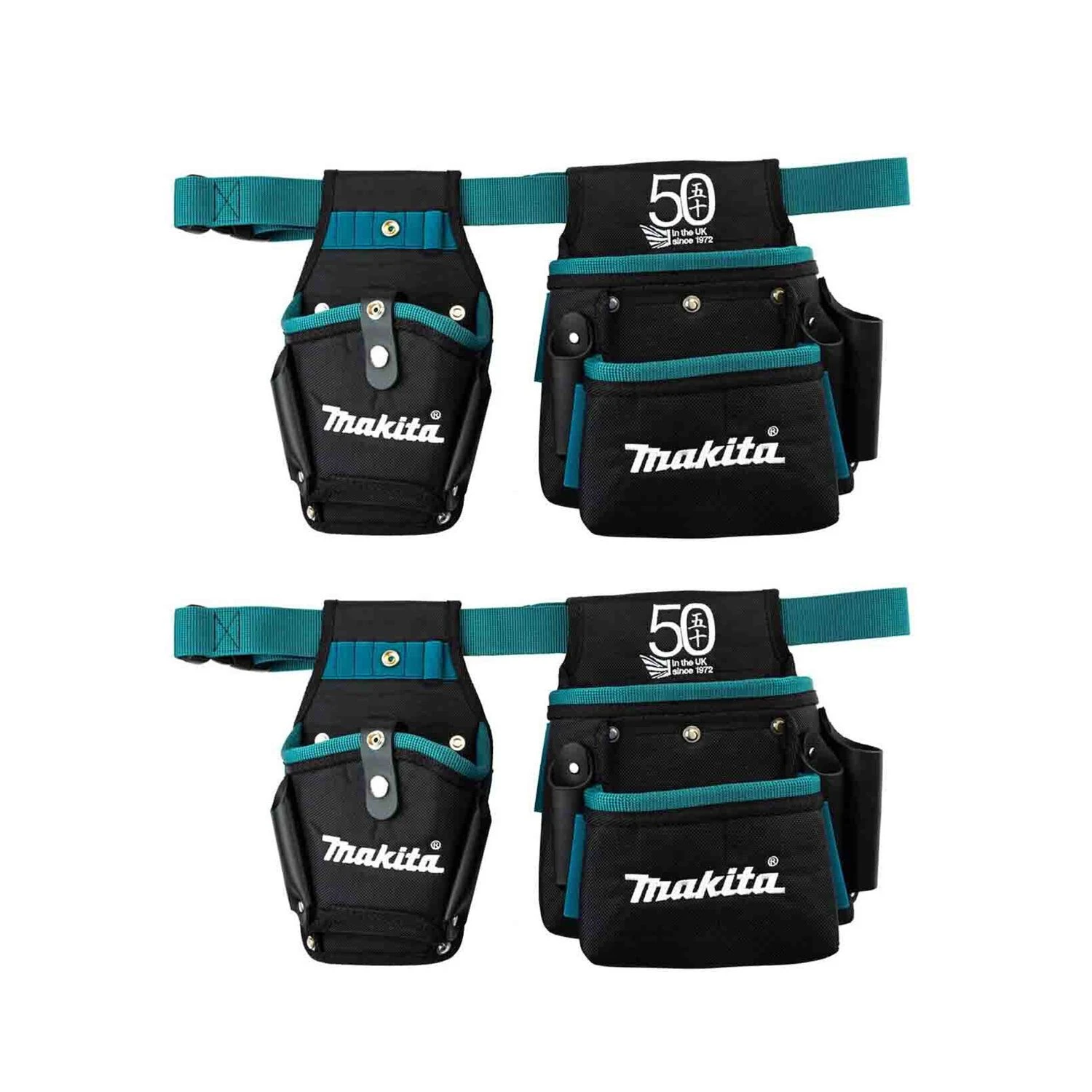 Makita 66-050 50th Anniversary 2 Pouch Tool Belt Set Twin Pack 1 Makita 66-050 50th Anniversary 2 Pouch Tool Belt Set Twin Pack