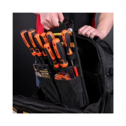 TOUGH MASTER® Multi-Pocket Tool Storage Backpack Tool Bag Heavy Duty With Removable Tool Organiser - 18 Inches (TM-TB17) -Chisel Pack Sales Store 714005b1b11d4ad3ad977c57994ab474
