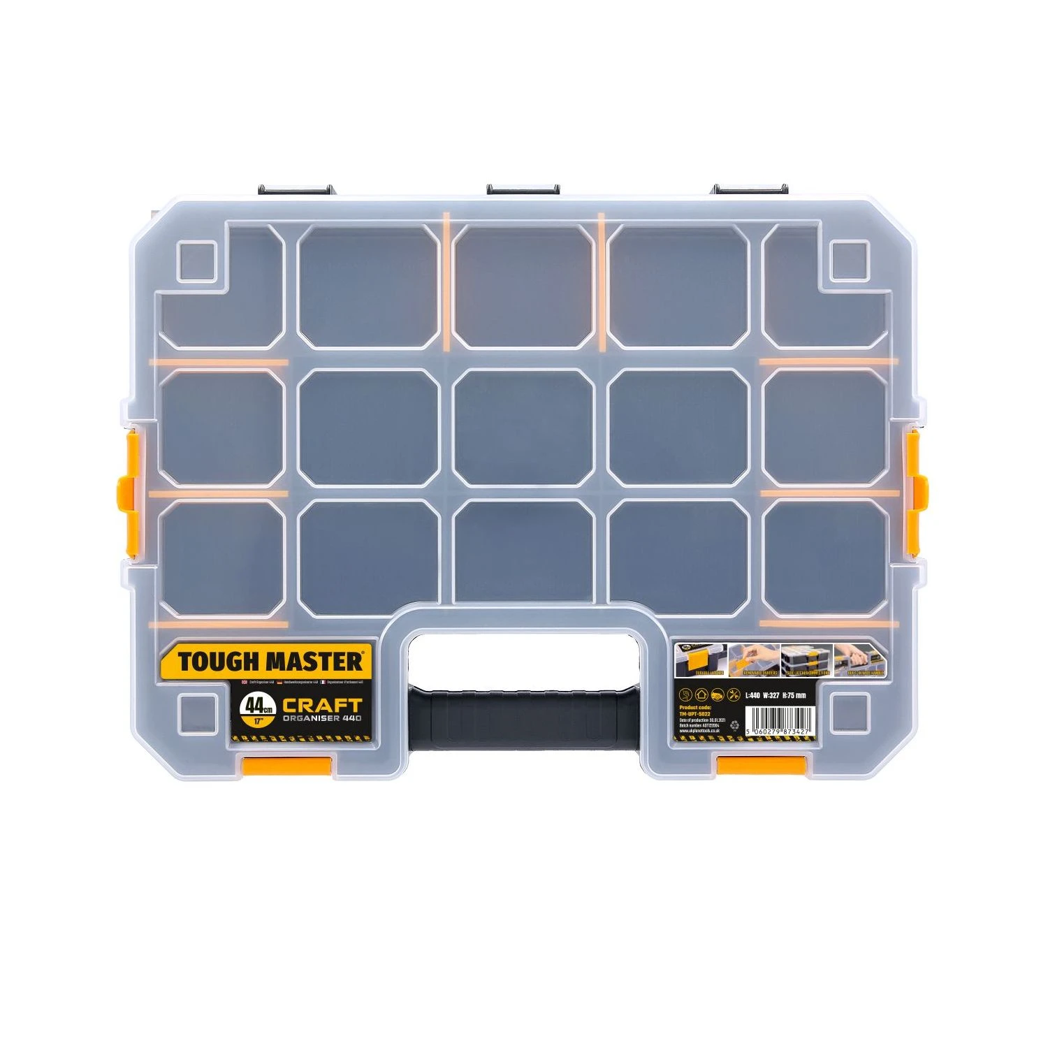 TOUGH MASTER® 17” Organizer Light Stackable / Small Parts Carry Case 1 TOUGH MASTER® 17” Organizer Light Stackable / Small Parts Carry Case