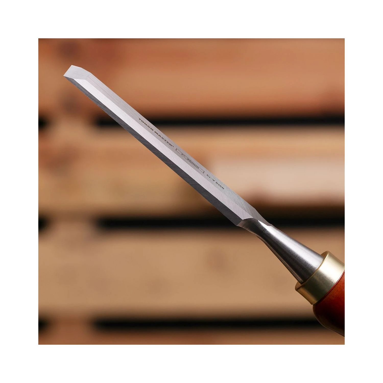 TOUGH MASTER® 6 Piece Wood Chisel Set Wood Carving Chisel Set With Wooden Storage Case - 6 Pieces (TM-CS146W) 5 TOUGH MASTER® 6 Piece Wood Chisel Set Wood Carving Chisel Set With Wooden Storage Case - 6 Pieces (TM-CS146W) - Image 5