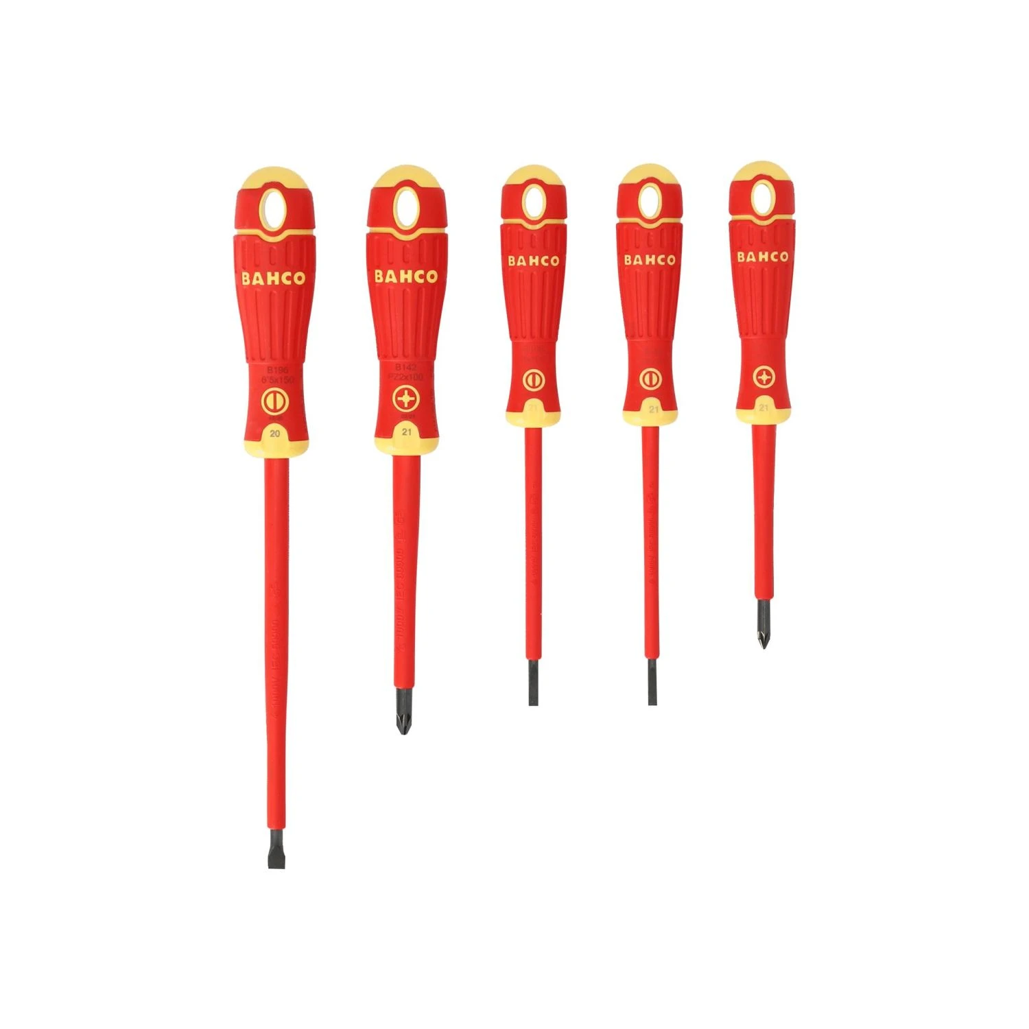 BAHCO 5PC INSULATED S/DRIVER SET 1 BAHCO 5PC INSULATED S/DRIVER SET