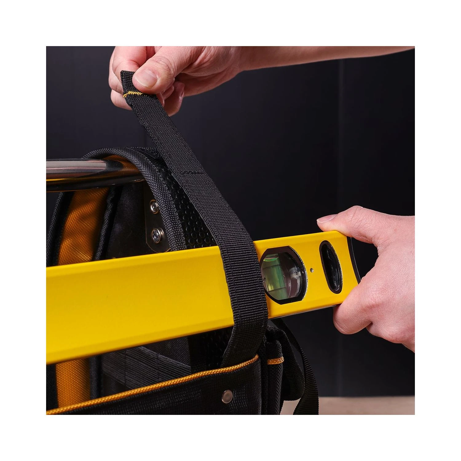 TOUGH MASTER® Open Tote Tool Bag Steel Handle 8 Pockets Hard Base With Shoulder Strap - 18 Inches (TM-TB18) 7 TOUGH MASTER® Open Tote Tool Bag Steel Handle 8 Pockets Hard Base With Shoulder Strap - 18 Inches (TM-TB18) - Image 7