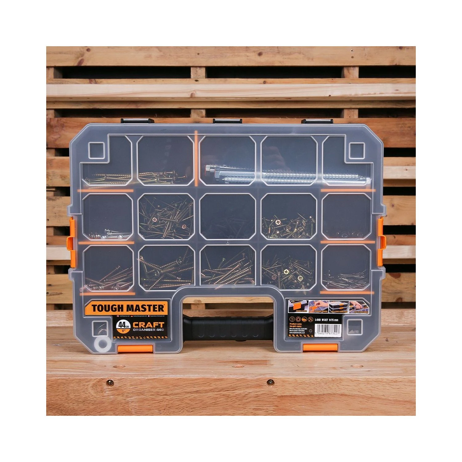 TOUGH MASTER® 17” Organizer Light Stackable / Small Parts Carry Case 3 TOUGH MASTER® 17” Organizer Light Stackable / Small Parts Carry Case - Image 3