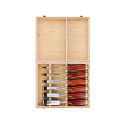 TOUGH MASTER® 6 Piece Wood Chisel Set Wood Carving Chisel Set With Wooden Storage Case - 6 Pieces (TM-CS146W)