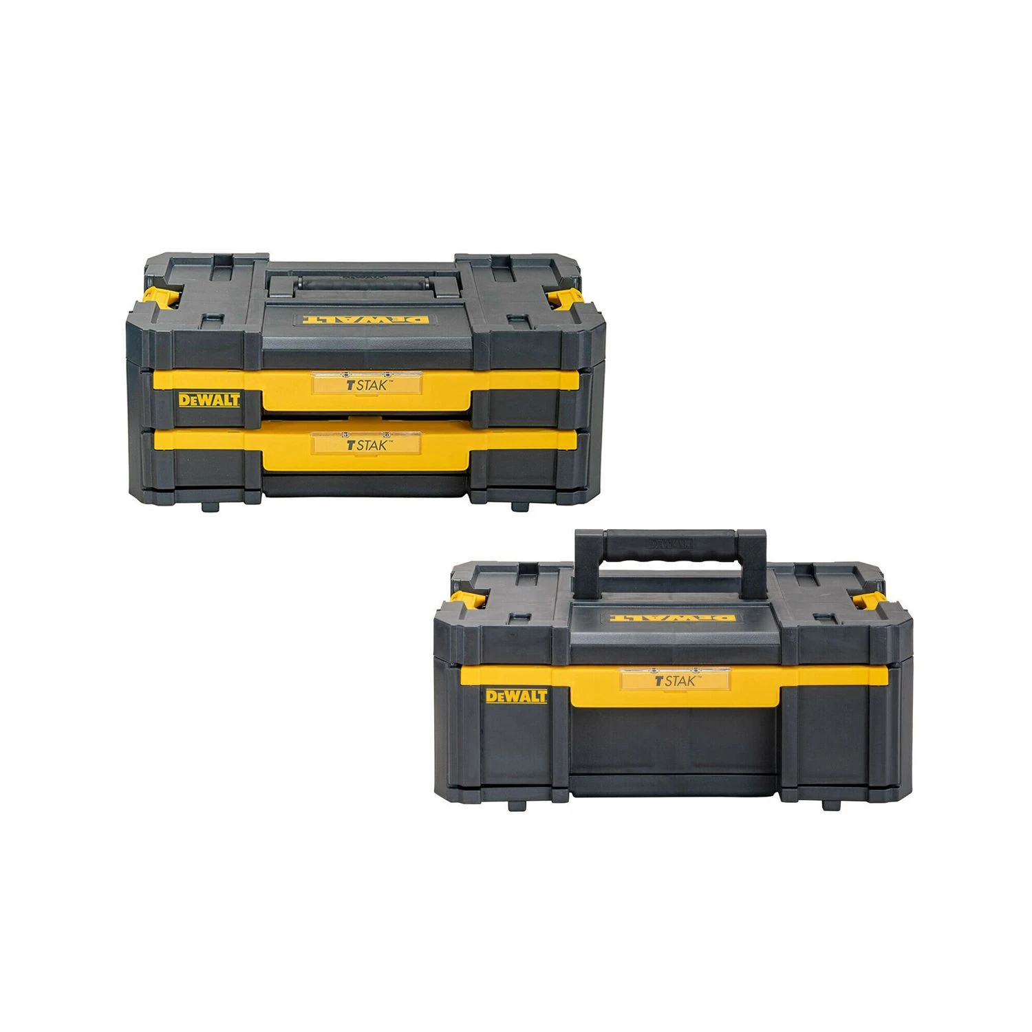 DeWalt DWST1-70705 T-Stak III Tool Storage Box With Deep Drawer + DWST1-70706 TStak IV 2 Shallow Drawer Tool Box 1 DeWalt DWST1-70705 T-Stak III Tool Storage Box With Deep Drawer + DWST1-70706 TStak IV 2 Shallow Drawer Tool Box
