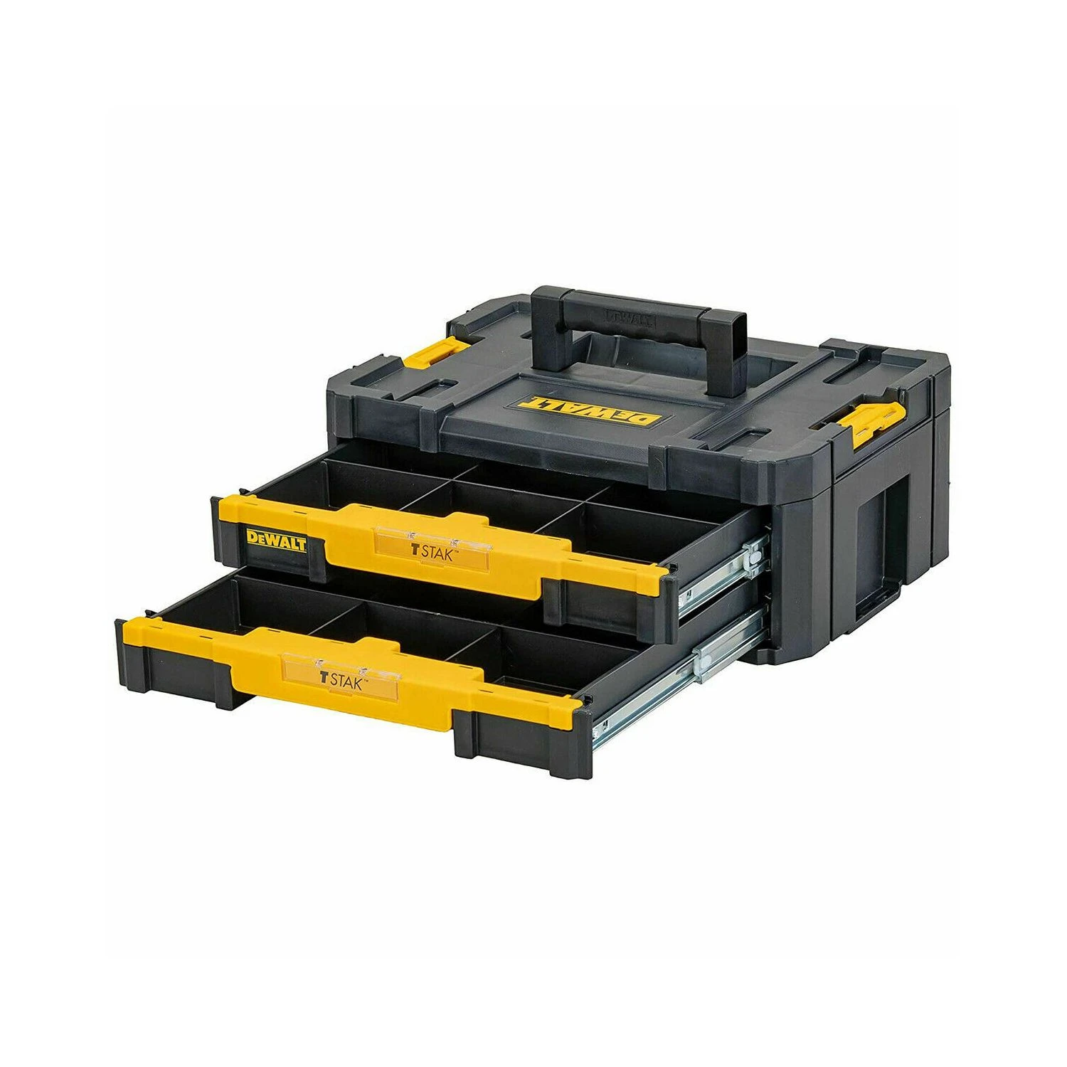 DeWalt DWST1-70705 T-Stak III Tool Storage Box With Deep Drawer + DWST1-70706 TStak IV 2 Shallow Drawer Tool Box 7 DeWalt DWST1-70705 T-Stak III Tool Storage Box With Deep Drawer + DWST1-70706 TStak IV 2 Shallow Drawer Tool Box - Image 7