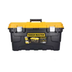 TOUGH MASTERĀ® UPT-4032 22" Heavy Duty Plastic Craft Tool Box With Tray & Compartment Organiser