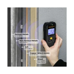 TOUGH MASTER® Wall Detector Electronic Stud Finder For Metal, Wire & Wood With 1 X Dry Battery & Carry Case - 9 Volts (TM-WD100) 14 TOUGH MASTER® Wall Detector Electronic Stud Finder For Metal, Wire & Wood With 1 X Dry Battery & Carry Case - 9 Volts (TM-WD100) -Chisel Pack Sales Store e848ae1d7fd14fa59cad097f9670b3ae