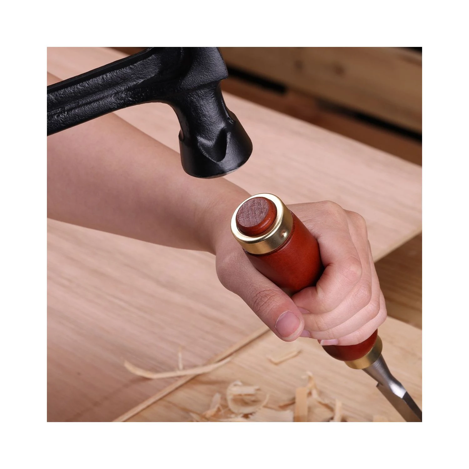 TOUGH MASTER® 6 Piece Wood Chisel Set Wood Carving Chisel Set With Wooden Storage Case - 6 Pieces (TM-CS146W) 6 TOUGH MASTER® 6 Piece Wood Chisel Set Wood Carving Chisel Set With Wooden Storage Case - 6 Pieces (TM-CS146W) - Image 6