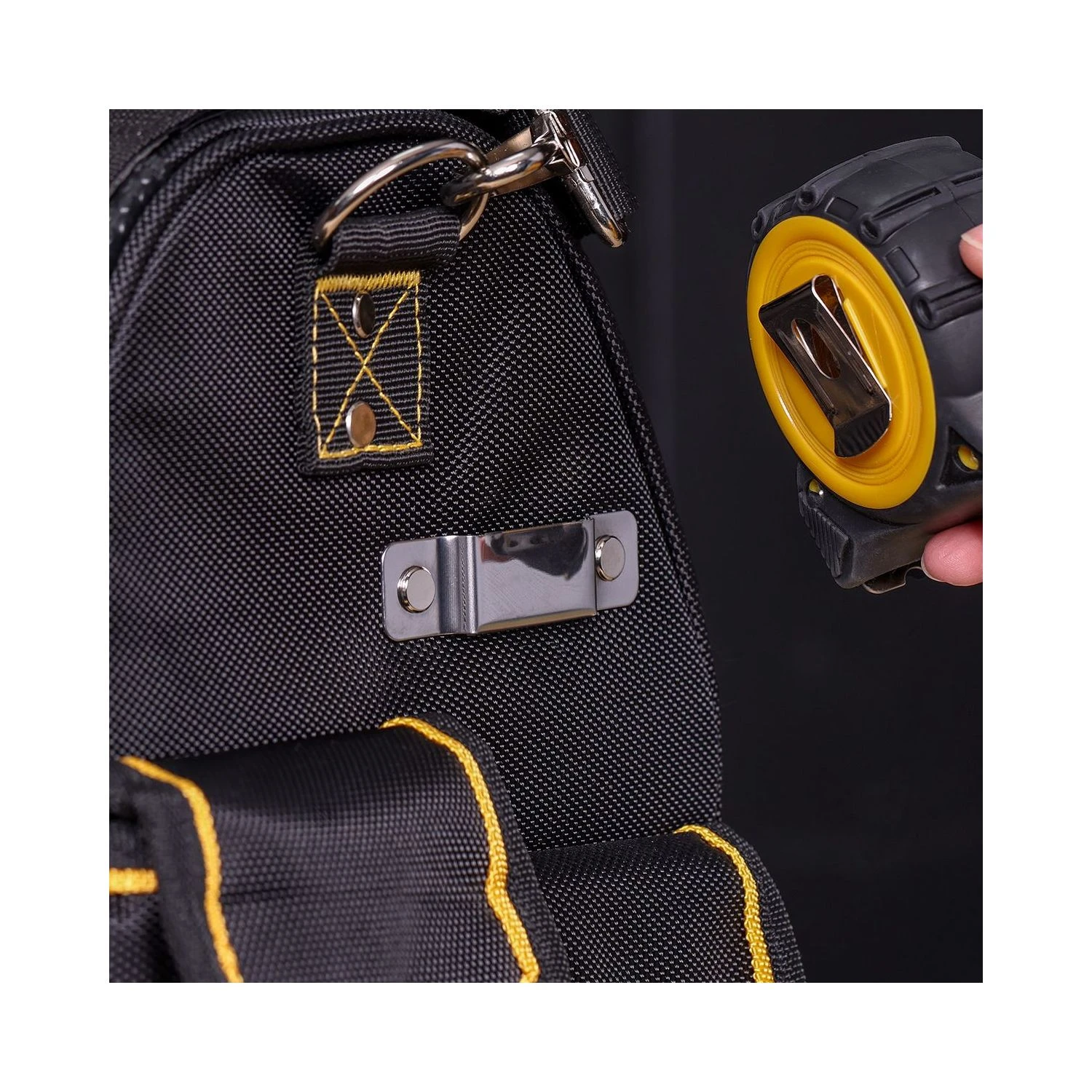 TOUGH MASTER® Open Tote Tool Bag Steel Handle 8 Pockets Hard Base With Shoulder Strap - 18 Inches (TM-TB18) 10 TOUGH MASTER® Open Tote Tool Bag Steel Handle 8 Pockets Hard Base With Shoulder Strap - 18 Inches (TM-TB18) - Image 10