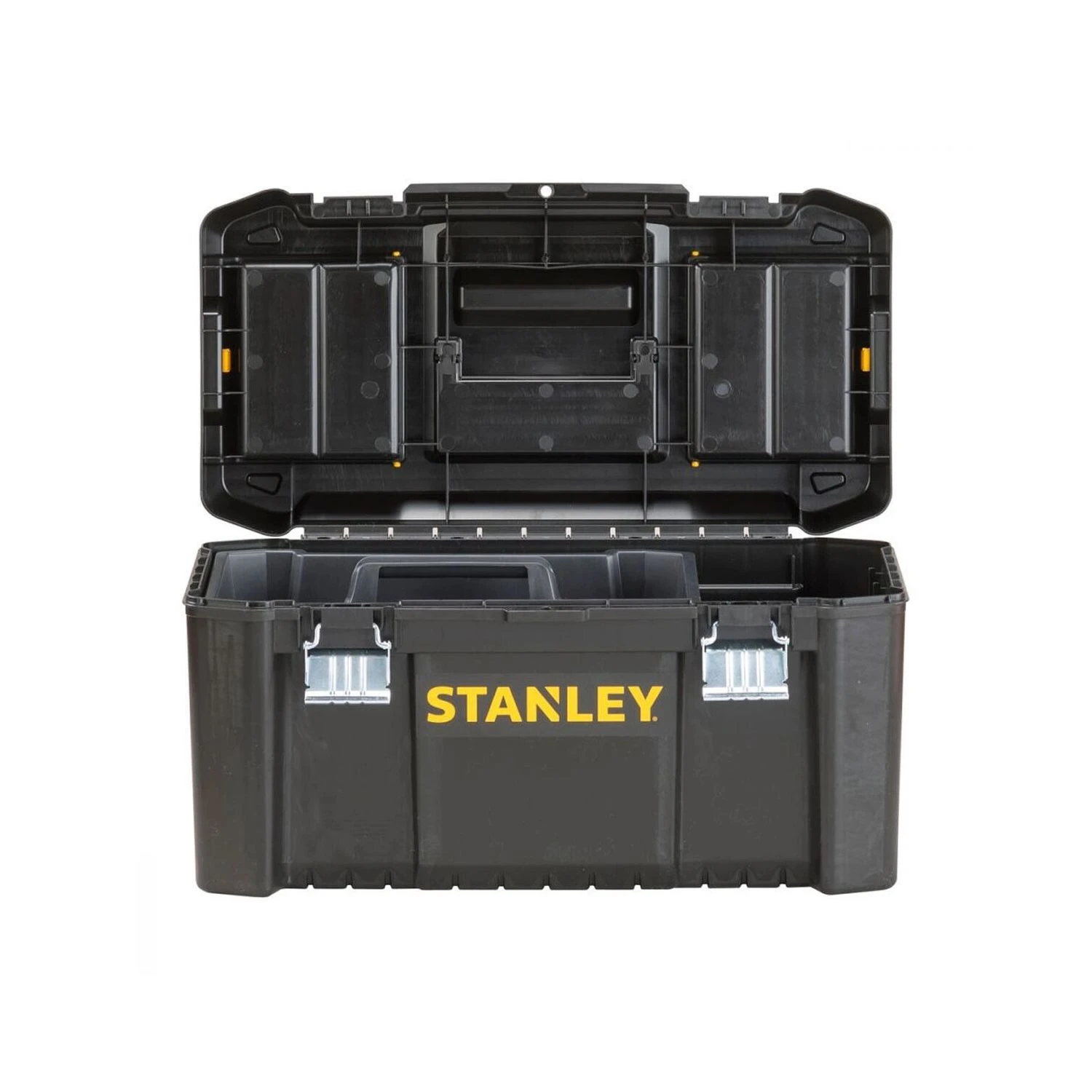 Stanley STA175521 50cm/19" Toolbox With Metal Latches Tote Tray & Lid Organiser 4 Stanley STA175521 50cm/19" Toolbox With Metal Latches Tote Tray & Lid Organiser - Image 4