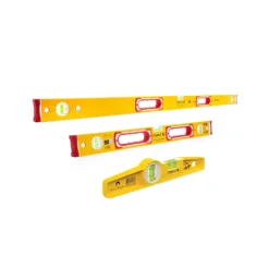 Stabila STB196-2 3 Vial 60cm & 120cm Spirit Level Pack With 81SREM Scaffold / Torpedo 250mm Magnetic Level