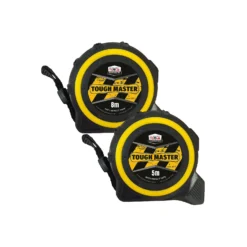TOUGH MASTER Pocket Tape Measures Metric/Imperial Twin Pack 5M/16ft With 8M/26ft