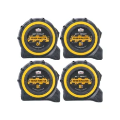 TOUGH MASTER 8m/26ft Tape Measure 25mm Wide Pack Of 4