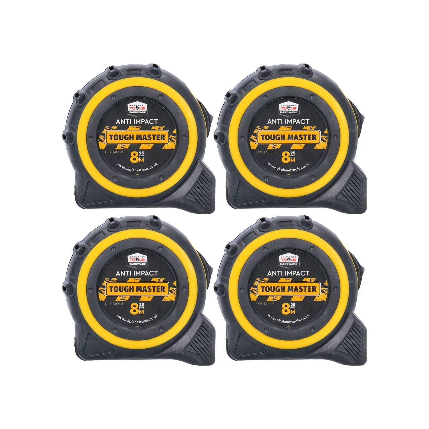TOUGH MASTER 8m/26ft Tape Measure 25mm Wide Pack Of 4 1 TOUGH MASTER 8m/26ft Tape Measure 25mm Wide Pack Of 4