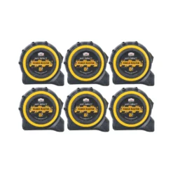 TOUGH MASTER 8m/26ft Metric/Imperial Tape Measure 25mm Wide Pack Of 6