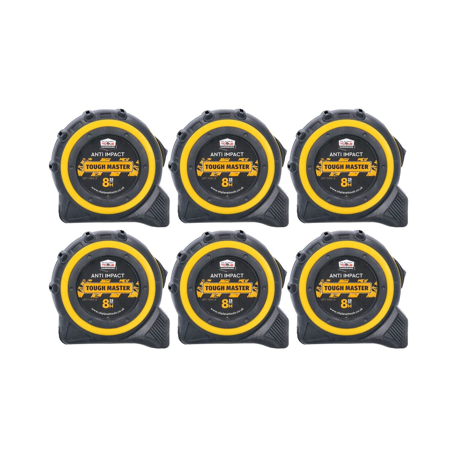 TOUGH MASTER 8m/26ft Metric/Imperial Tape Measure 25mm Wide Pack Of 6 1 TOUGH MASTER 8m/26ft Metric/Imperial Tape Measure 25mm Wide Pack Of 6