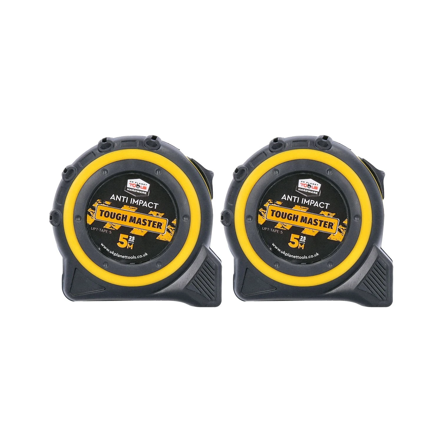 TOUGH MASTER 5m Tape Measure Anti Impact Metric / Imperial Pack Of 2 1 TOUGH MASTER 5m Tape Measure Anti Impact Metric / Imperial Pack Of 2