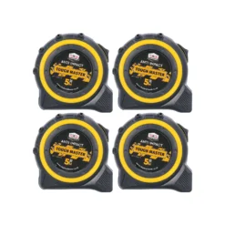 TOUGH MASTER Pocket Tape Measures 5M/16ft Anti-Impact 25mm Wide Pack Of 4