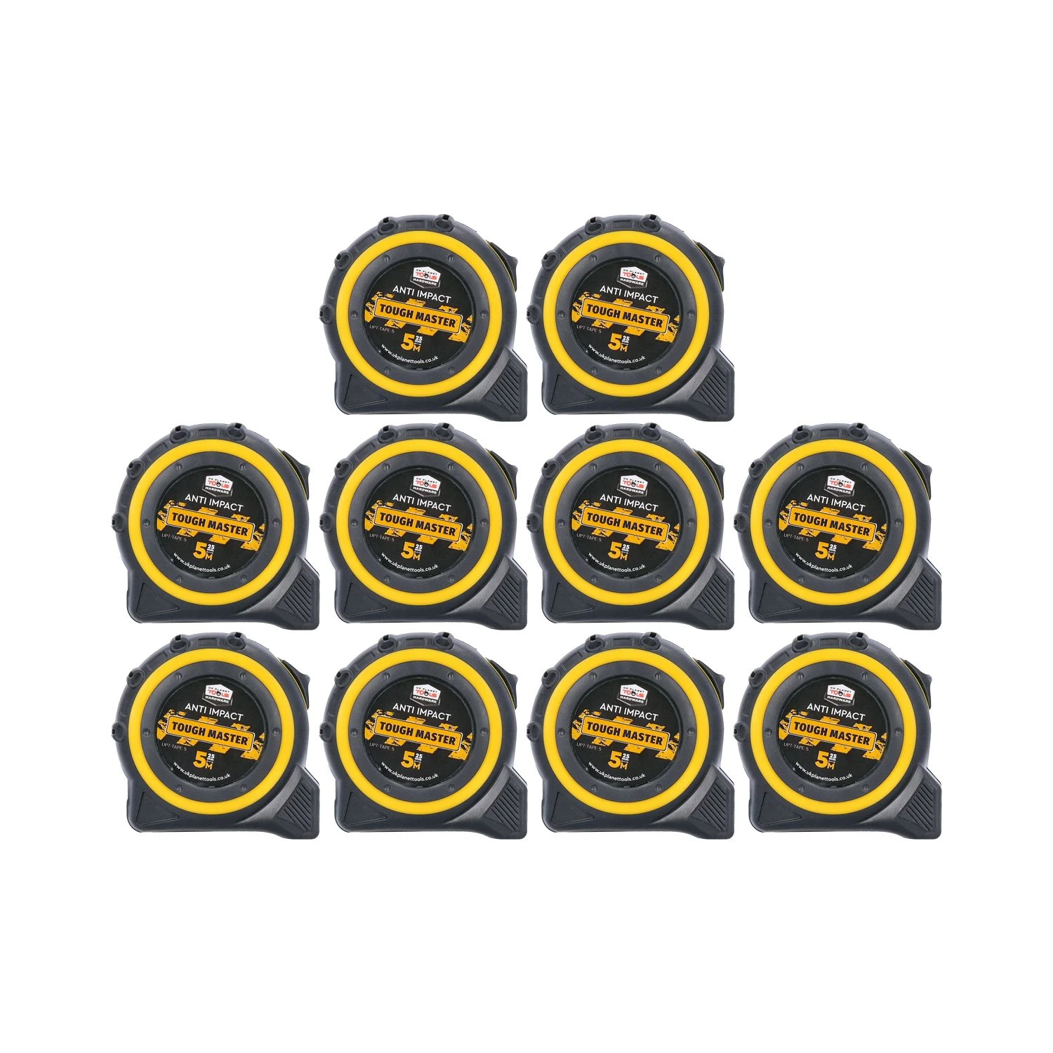 TOUGH MASTER Pocket Tape Measures 5M/16ft Anti-Impact 25mm Wide Pack Of 10 1 TOUGH MASTER Pocket Tape Measures 5M/16ft Anti-Impact 25mm Wide Pack Of 10