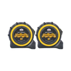 TOUGH MASTER 8m/26ft Tape Measure 25mm Wide Pack Of 2