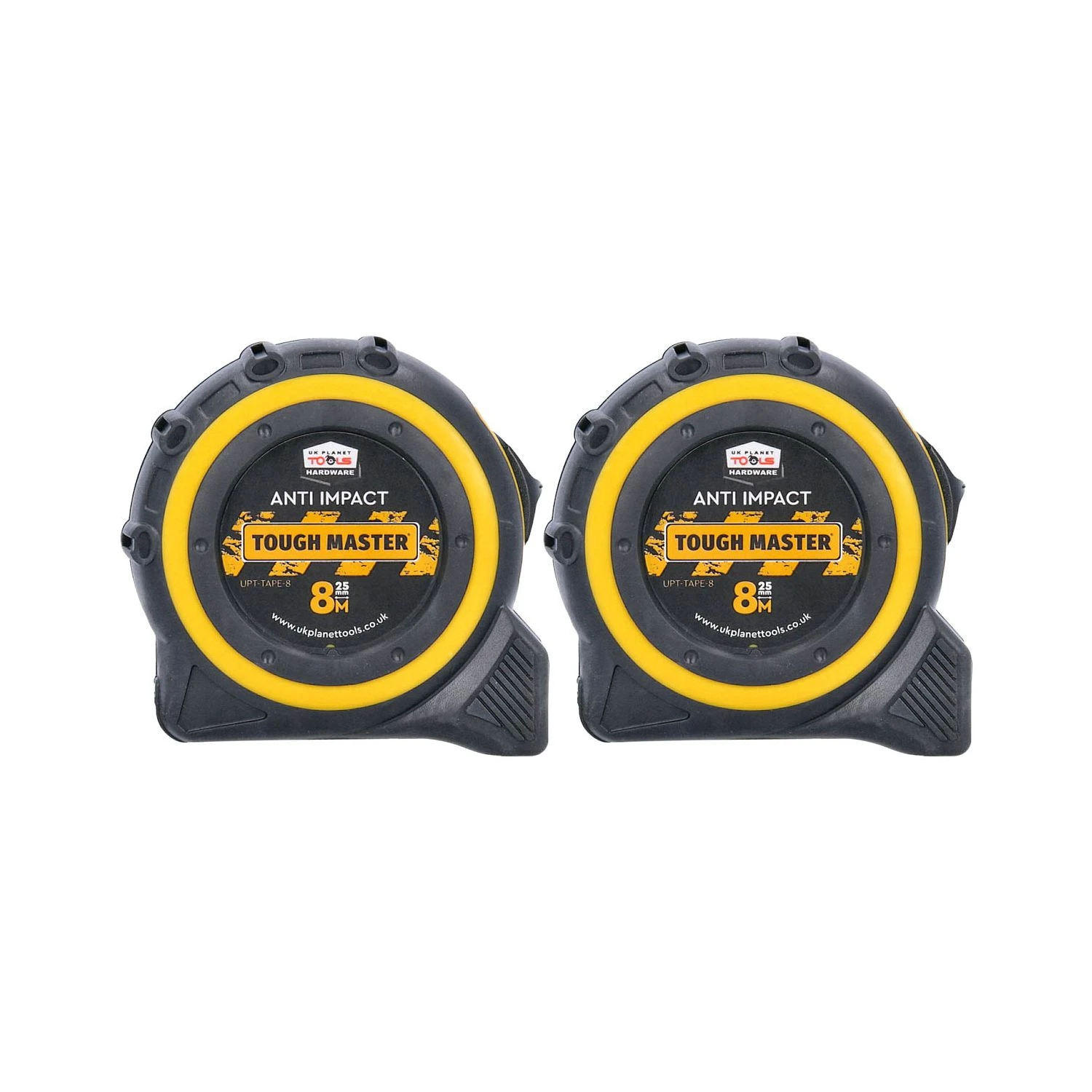 TOUGH MASTER 8m/26ft Tape Measure 25mm Wide Pack Of 2 1 TOUGH MASTER 8m/26ft Tape Measure 25mm Wide Pack Of 2