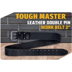 TOUGH MASTER® Genuine Leather Work Belt Double Pin - 1.4 Metres (TM-40LB) -Chisel Pack Sales Store tm 40lb 1