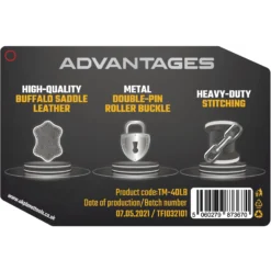 TOUGH MASTER® Genuine Leather Work Belt Double Pin - 1.4 Metres (TM-40LB) -Chisel Pack Sales Store tm 40lb 2