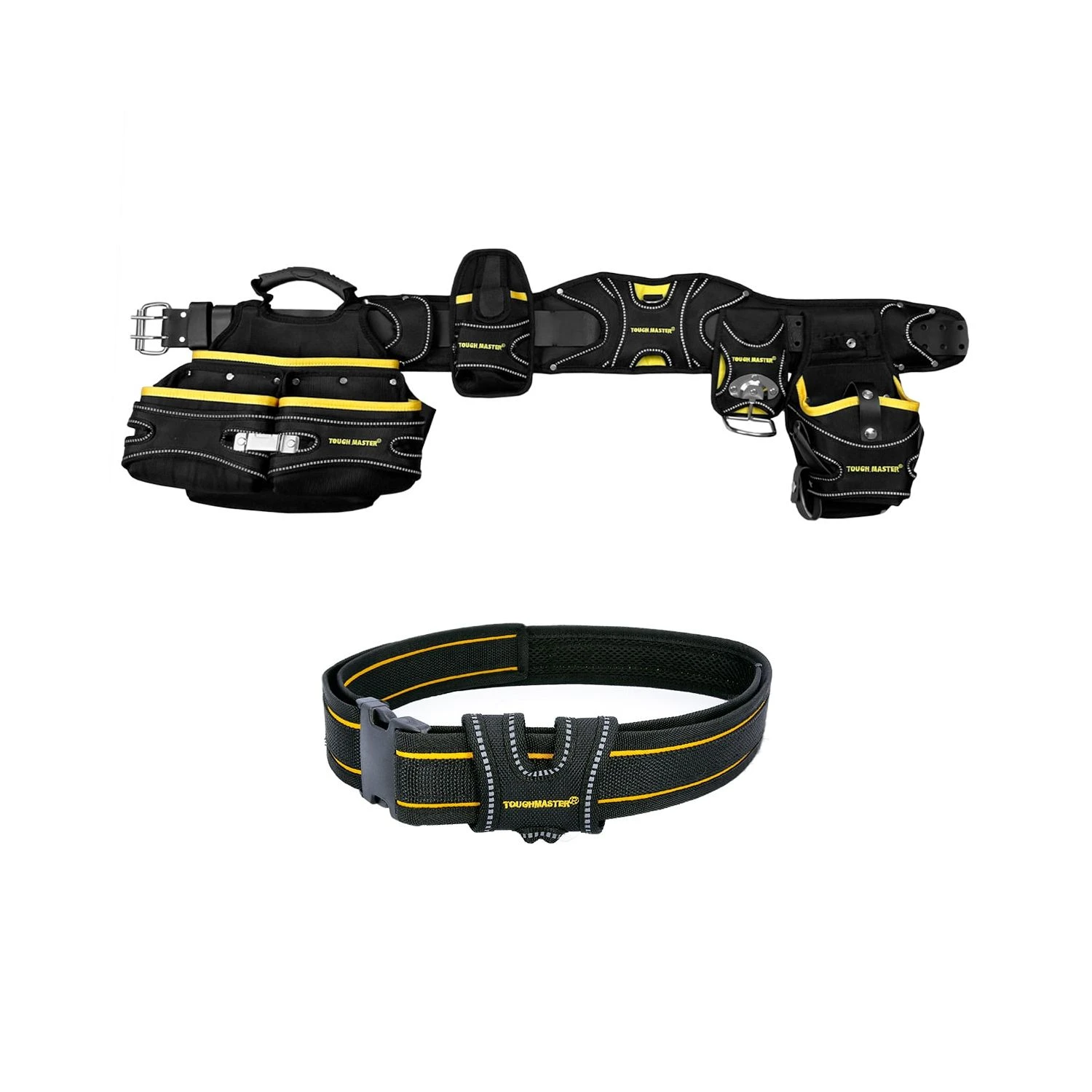 TOUGH MASTER 15 Pocket Tool Pouch Heavy Duty Work Belt Organizer Tool Holder Men/Women Apron Tape Holster, Hammer Loop Heavy Duty Pouch For Builders, Carpenter, Electrician Back Padded Belt 1 TOUGH MASTER 15 Pocket Tool Pouch Heavy Duty Work Belt Organizer Tool Holder Men/Women Apron Tape Holster, Hammer Loop Heavy Duty Pouch For Builders, Carpenter, Electrician Back Padded Belt