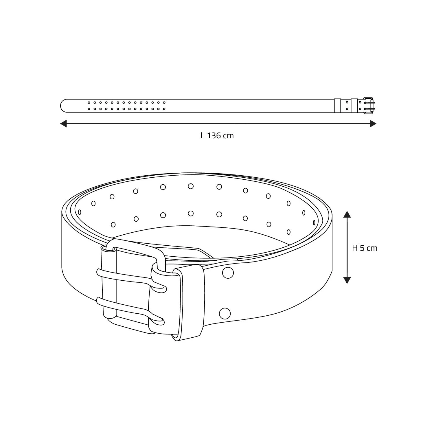 Tough Master TM-71803 Heavy Duty, Black Leather Tool Belt Pouch Holder With 2 Prong Buckle 1360 MM 5 Tough Master TM-71803 Heavy Duty, Black Leather Tool Belt Pouch Holder With 2 Prong Buckle 1360 MM - Image 5