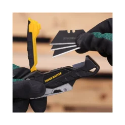 TOUGH MASTER® Folding Utility Knife With Blade Compartment & 3 Replacement Blades & 10 Piece Extra Utility Knife Blades 16 TOUGH MASTER® Folding Utility Knife With Blade Compartment & 3 Replacement Blades & 10 Piece Extra Utility Knife Blades -Chisel Pack Sales Store tm ufk174 09 1