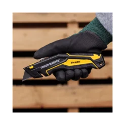 TOUGH MASTER® Retractable Utility Knife Retractable Trimming Utility Knife With 4 SK2 Blades & 10 Piece Extra Utility Knife Blades 17 TOUGH MASTER® Retractable Utility Knife Retractable Trimming Utility Knife With 4 SK2 Blades & 10 Piece Extra Utility Knife Blades -Chisel Pack Sales Store tm utk184 03