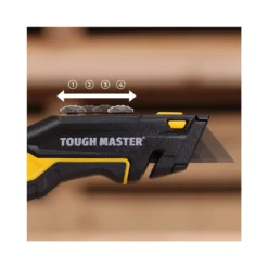 TOUGH MASTER® Retractable Utility Knife Retractable Trimming Utility Knife With 4 SK2 Blades & 10 Piece Extra Utility Knife Blades 20 TOUGH MASTER® Retractable Utility Knife Retractable Trimming Utility Knife With 4 SK2 Blades & 10 Piece Extra Utility Knife Blades -Chisel Pack Sales Store tm utk184 07