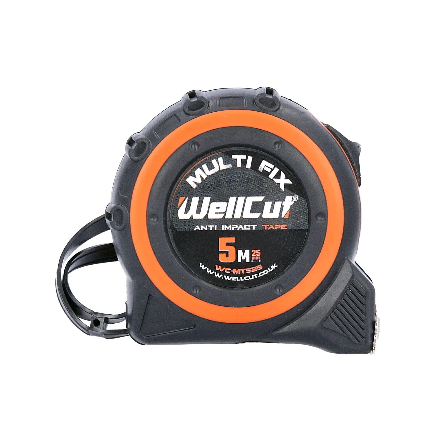Wellcut 5M/16ft Pocket Tape Measure With Magnetic Hook, Anti-Impact 25mm Wide - Pack Of 6 2 Wellcut 5M/16ft Pocket Tape Measure With Magnetic Hook, Anti-Impact 25mm Wide - Pack Of 6 - Image 2